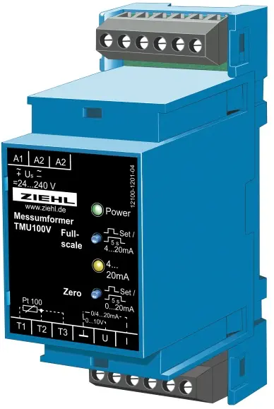 Produktfoto 1 von Ziehl T236090, Messumformer für Temperatur Typ TMU100V