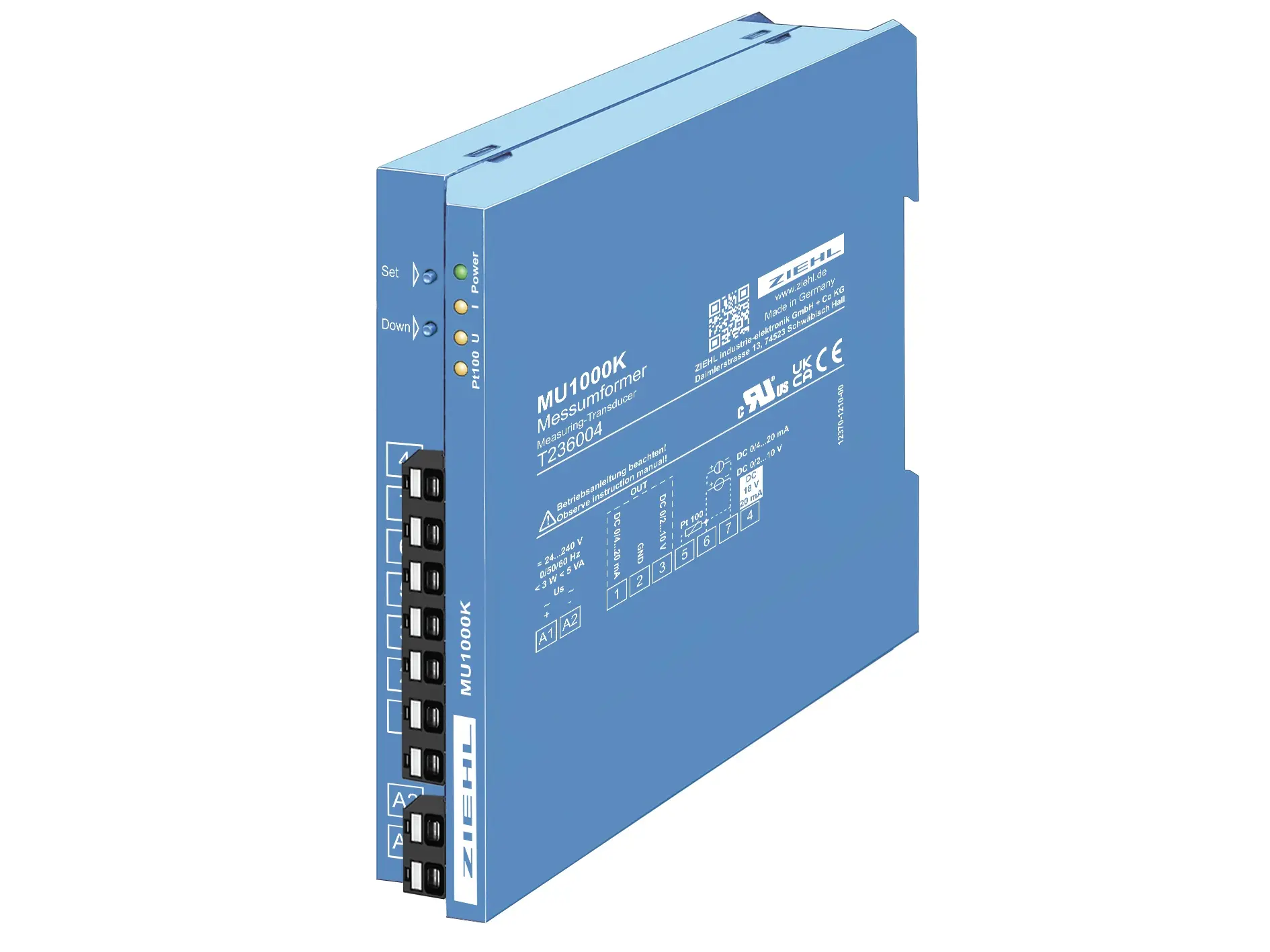 Produktfoto 1 von Ziehl T236004, Universal-Messumformer Typ MU1000K