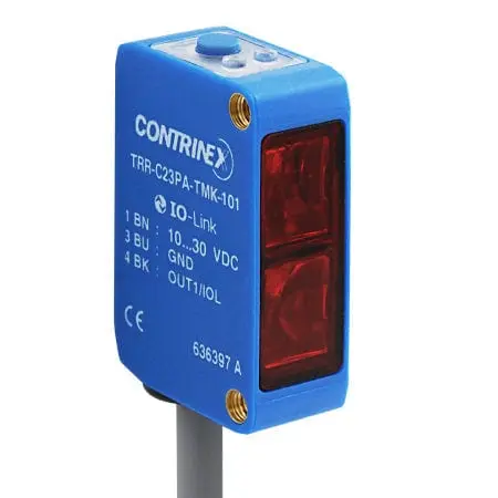 Produktfoto 1 von Contrinex TRR-C23PA-TMK-101, Transparent object Transparent reflex Teach button