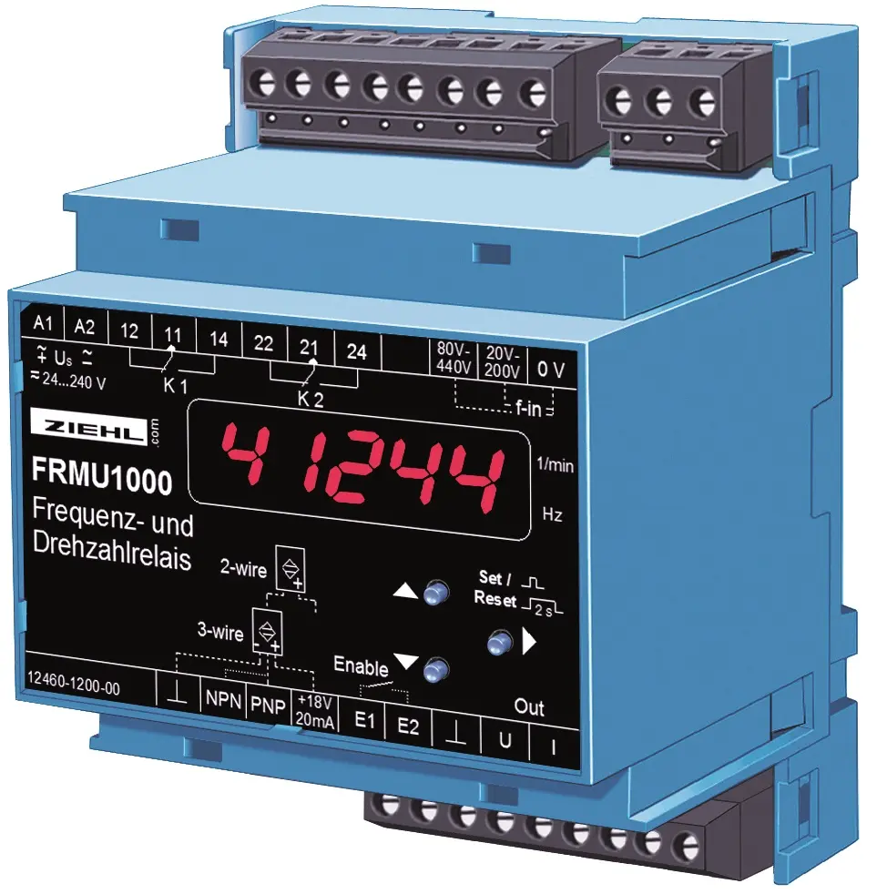 Produktfoto 1 von Ziehl U226138, Frequenz- und Drehzahlrelais Typ FRMU1000 / FR1000