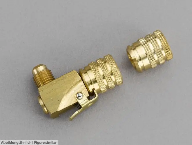Produktfoto 1 von Refco 4666344, Schraderventil-Schnellkupplung V-35412 7/16"UNF, gekröpft