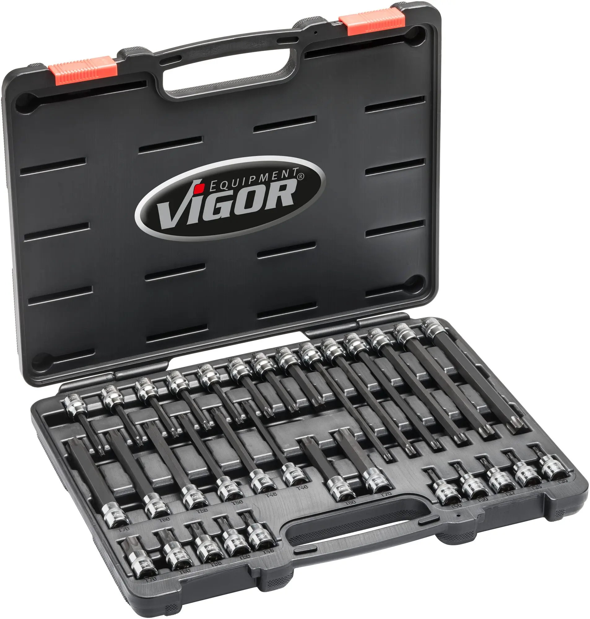 Produktfoto 1 von VIGOR V6017, TORX Schraubendreher-Einsatz T20 Vierkant10mm