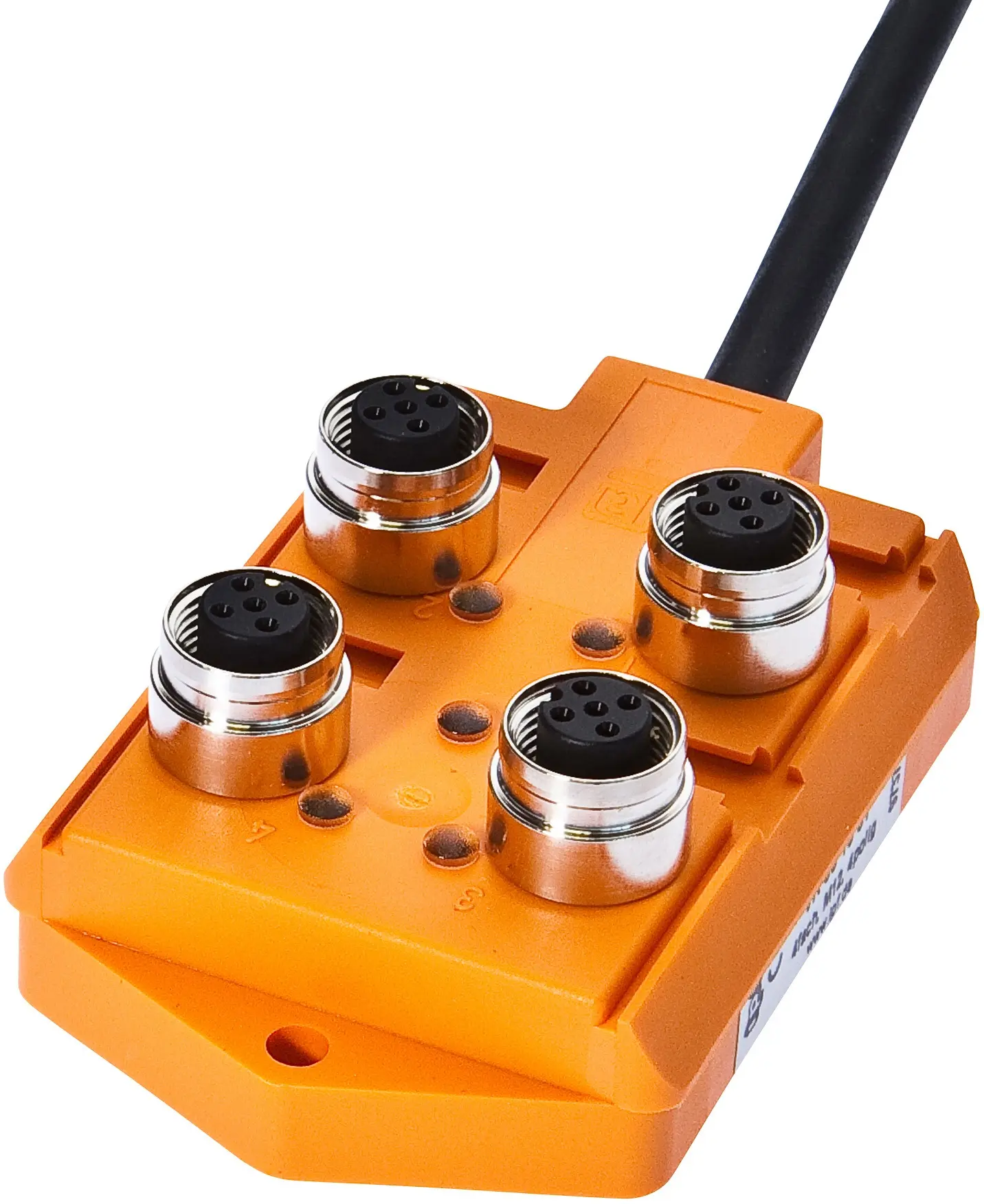 Produktfoto 1 von ipf Electronic VK001001, Verteiler, 30x82x54mm, 10-30V DC, 4x M12