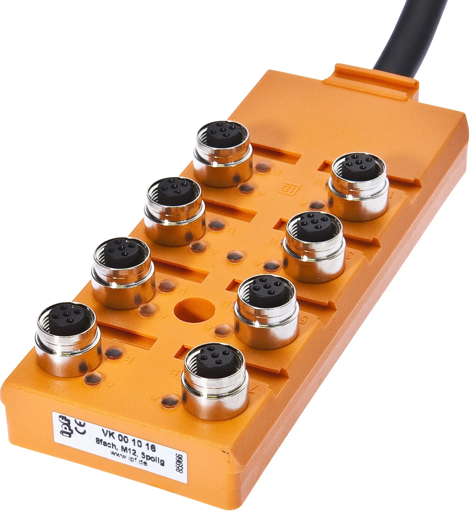 Produktfoto 1 von ipf Electronic VK001016, Verteiler, 30x152x60mm, 10-30V DC, 8x M12 5polig