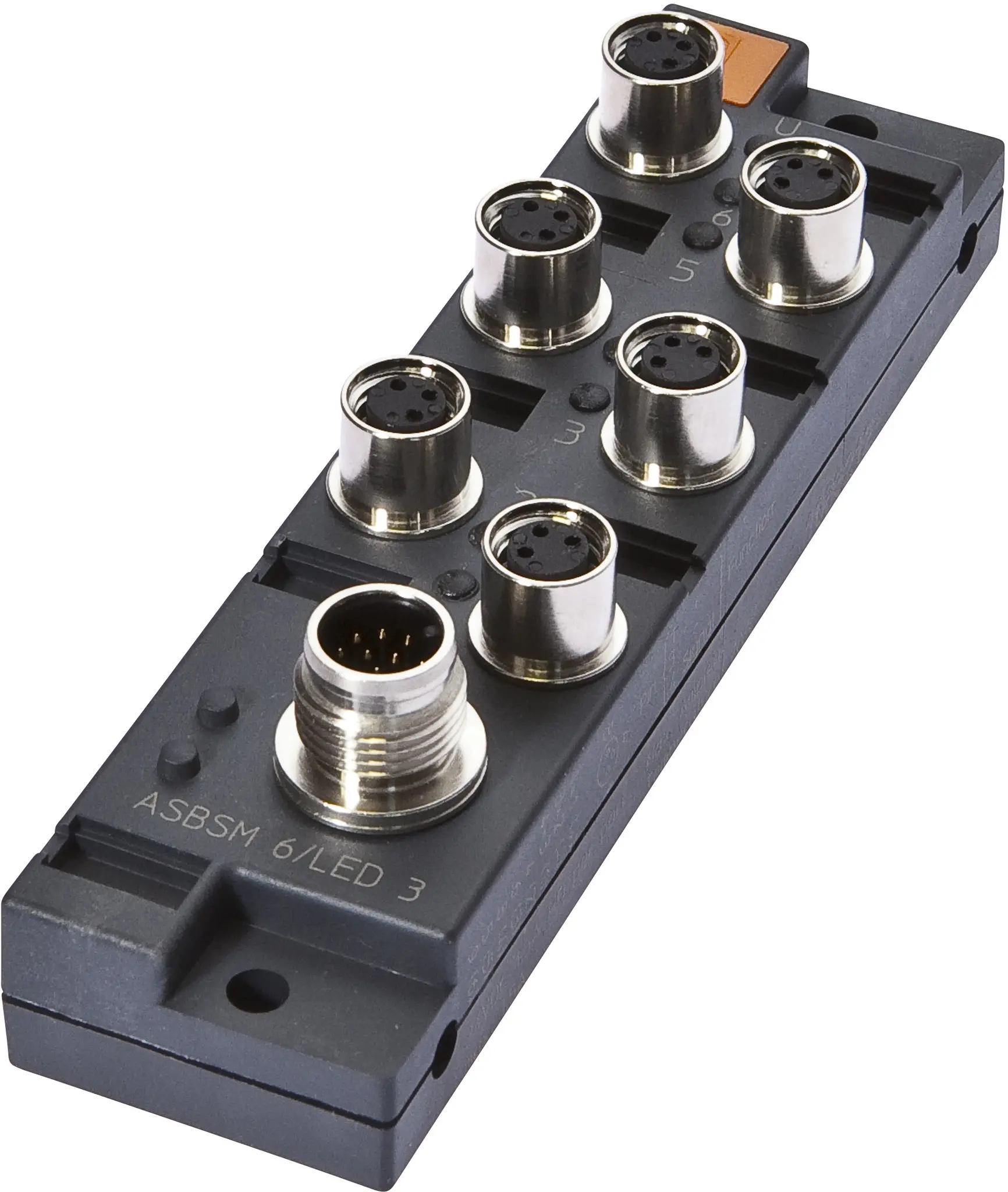 Produktfoto 1 von ipf Electronic VK001022, Verteiler, 29x113x30mm, 10-30V DC, 6x M8 3polig