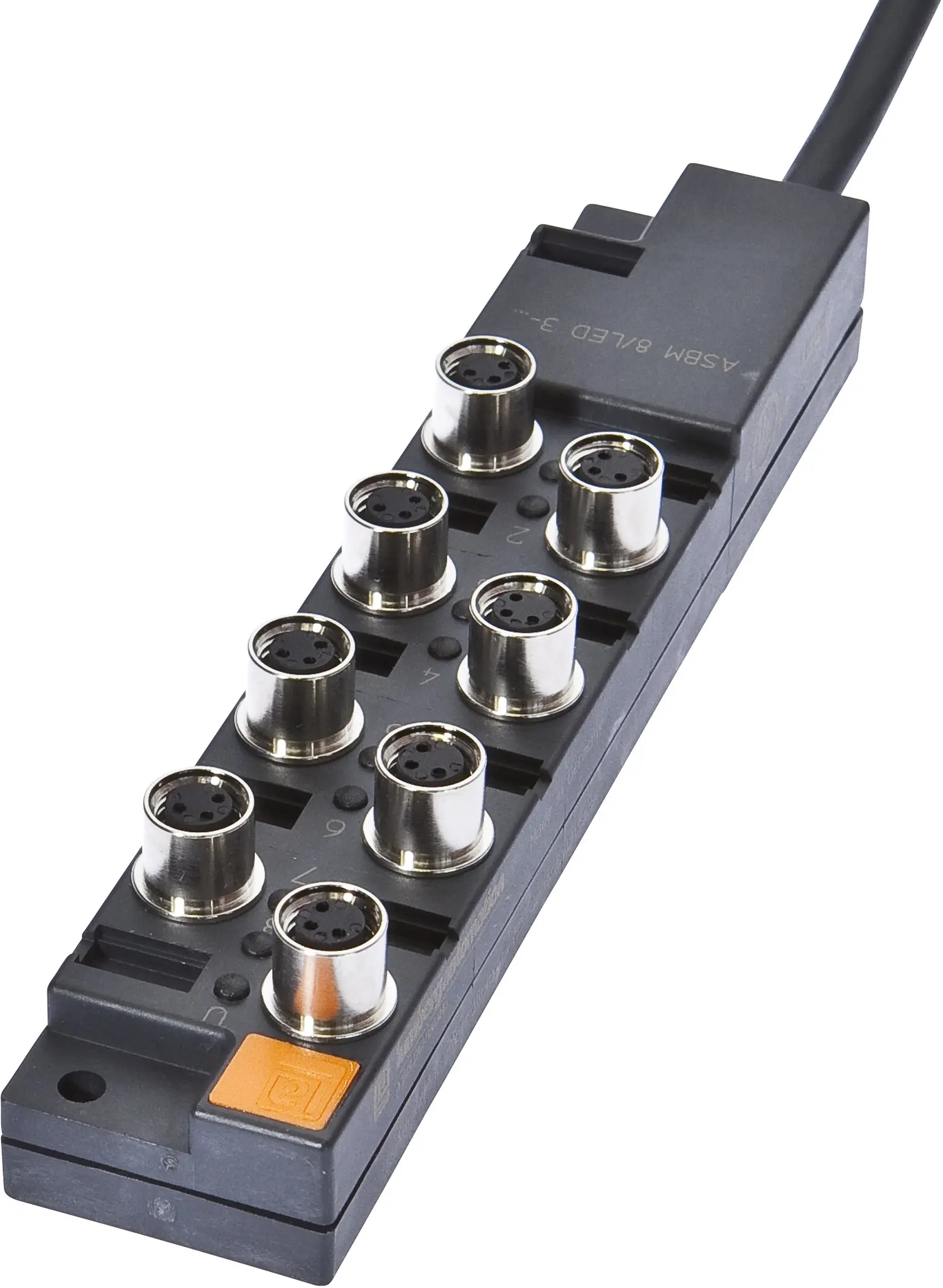 Produktfoto 1 von ipf Electronic VK001027, Verteiler, 26x145x30mm, 10-30V DC, 8x M8 3polig