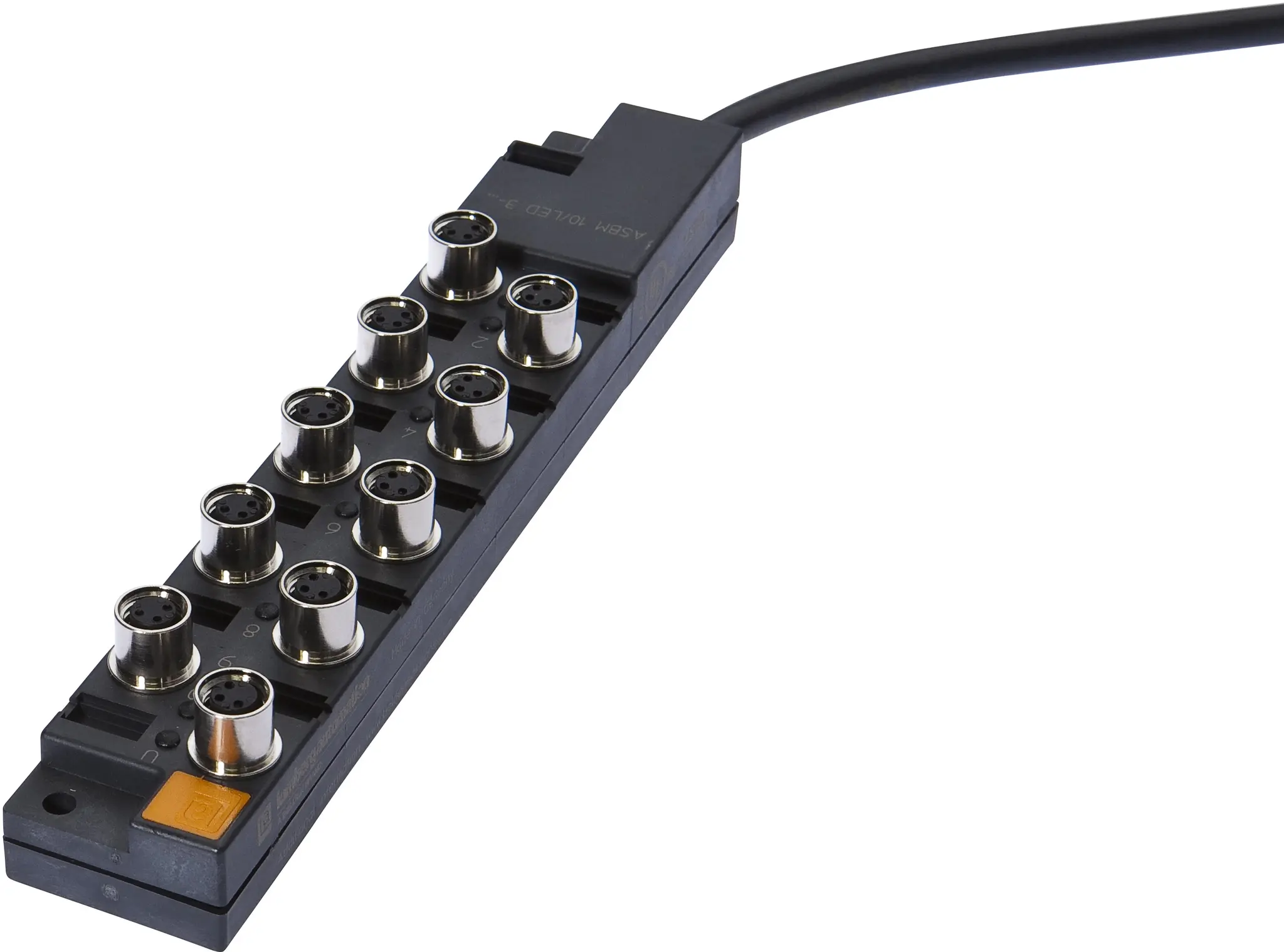 Produktfoto 1 von ipf Electronic VK001028, Verteiler, 26x168x30mm, 10-30V DC, 10x M8 3polig
