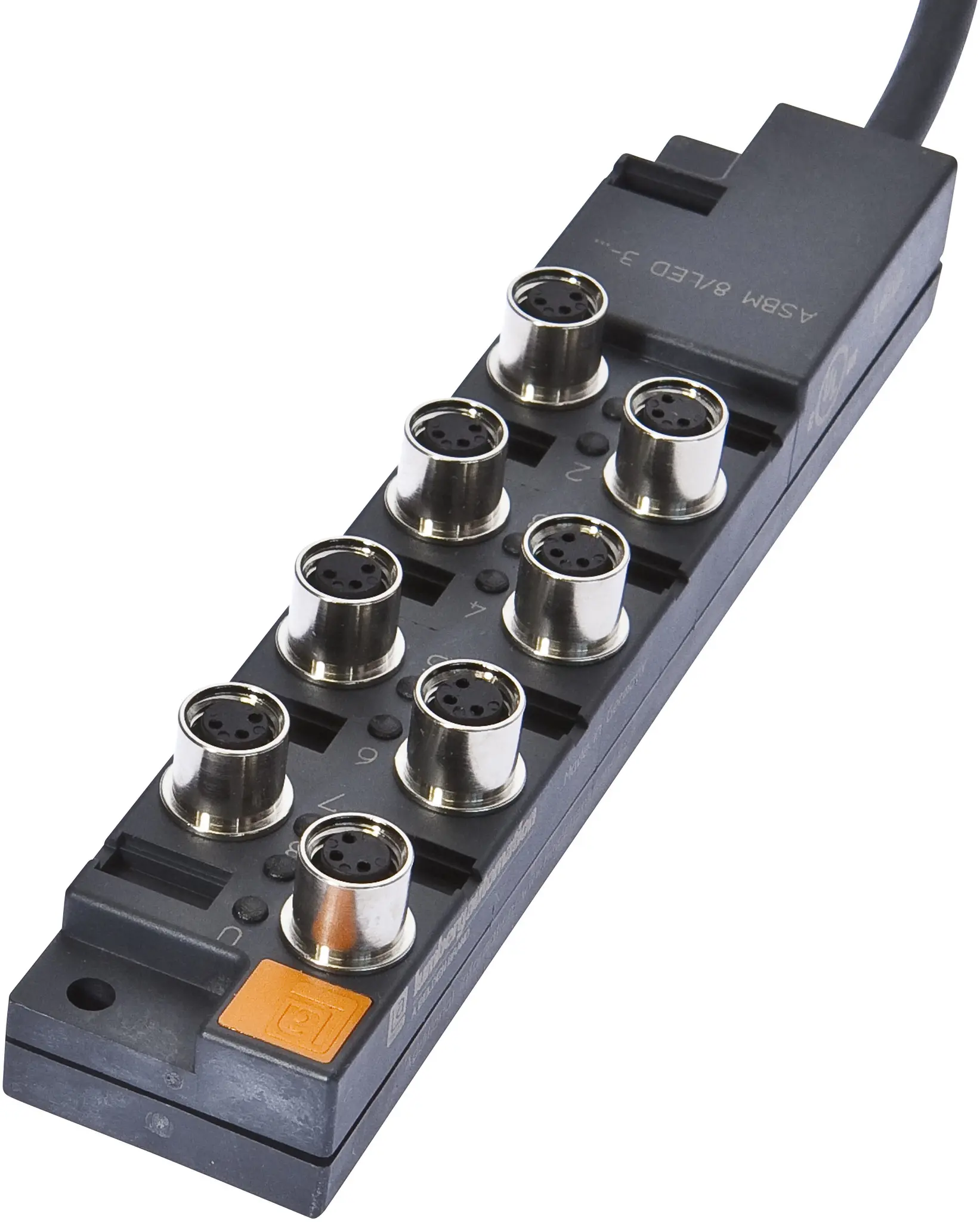 Produktfoto 1 von ipf Electronic VK001032, Verteiler, 26x145x30mm, 10-30V DC, 8x M8 3polig