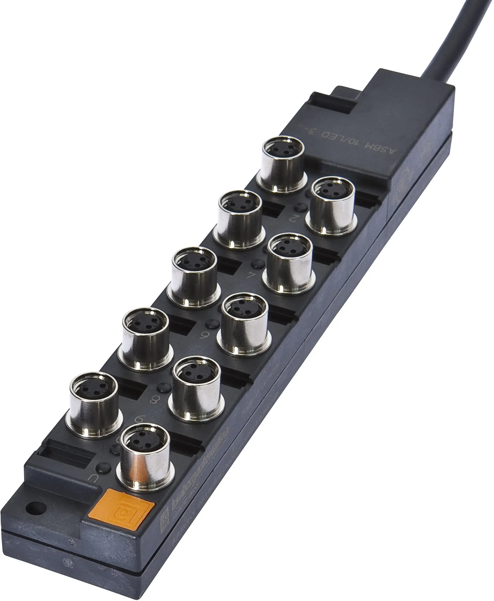Produktfoto 1 von ipf Electronic VK001033, Verteiler, 26x168x30mm, 10-30V DC, 10x M8 3polig