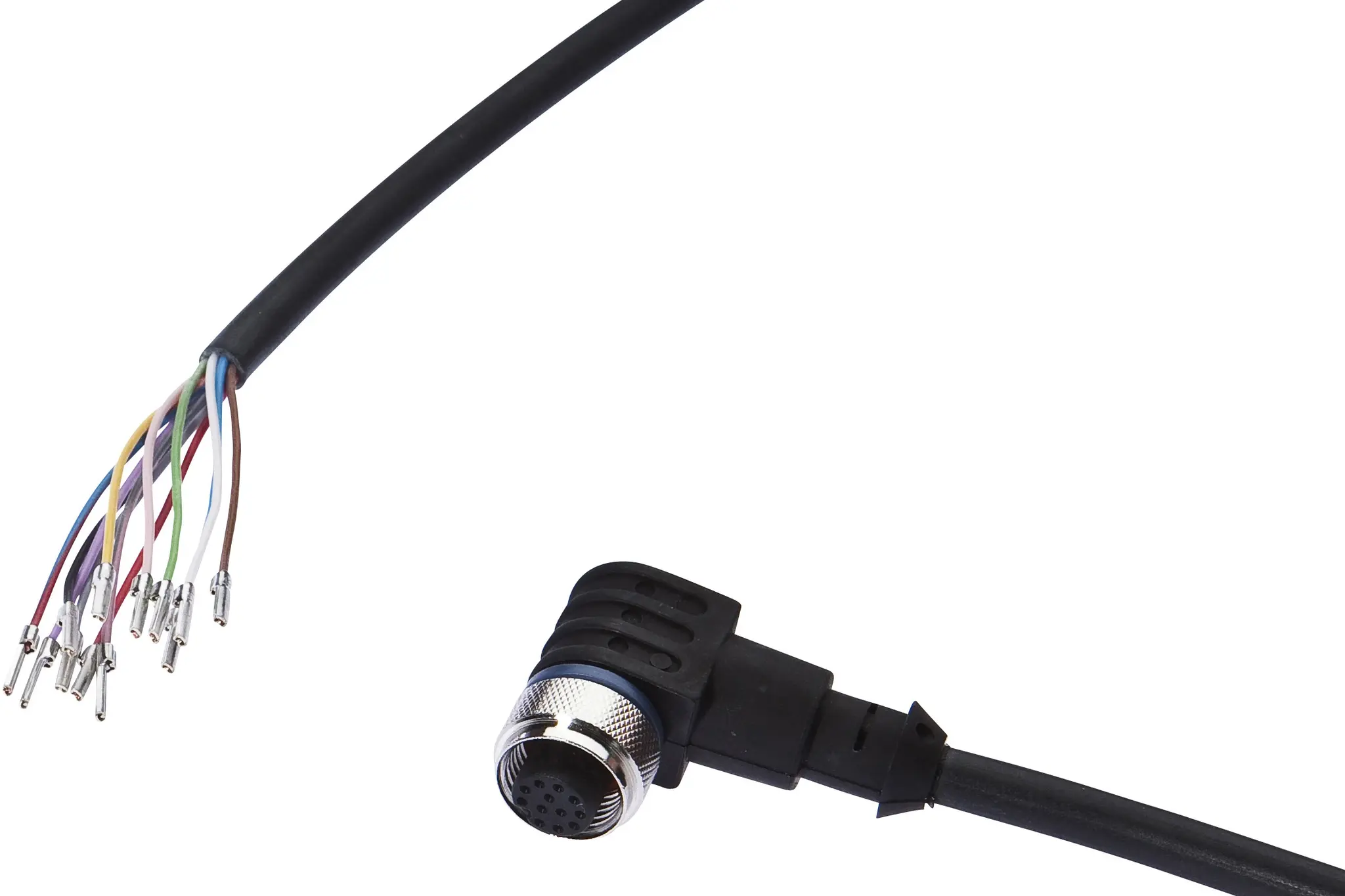 Produktfoto 1 von ipf Electronic VK200C21, Anschlussleitung, 2m, M12 Dose 12polig abgewinkelt