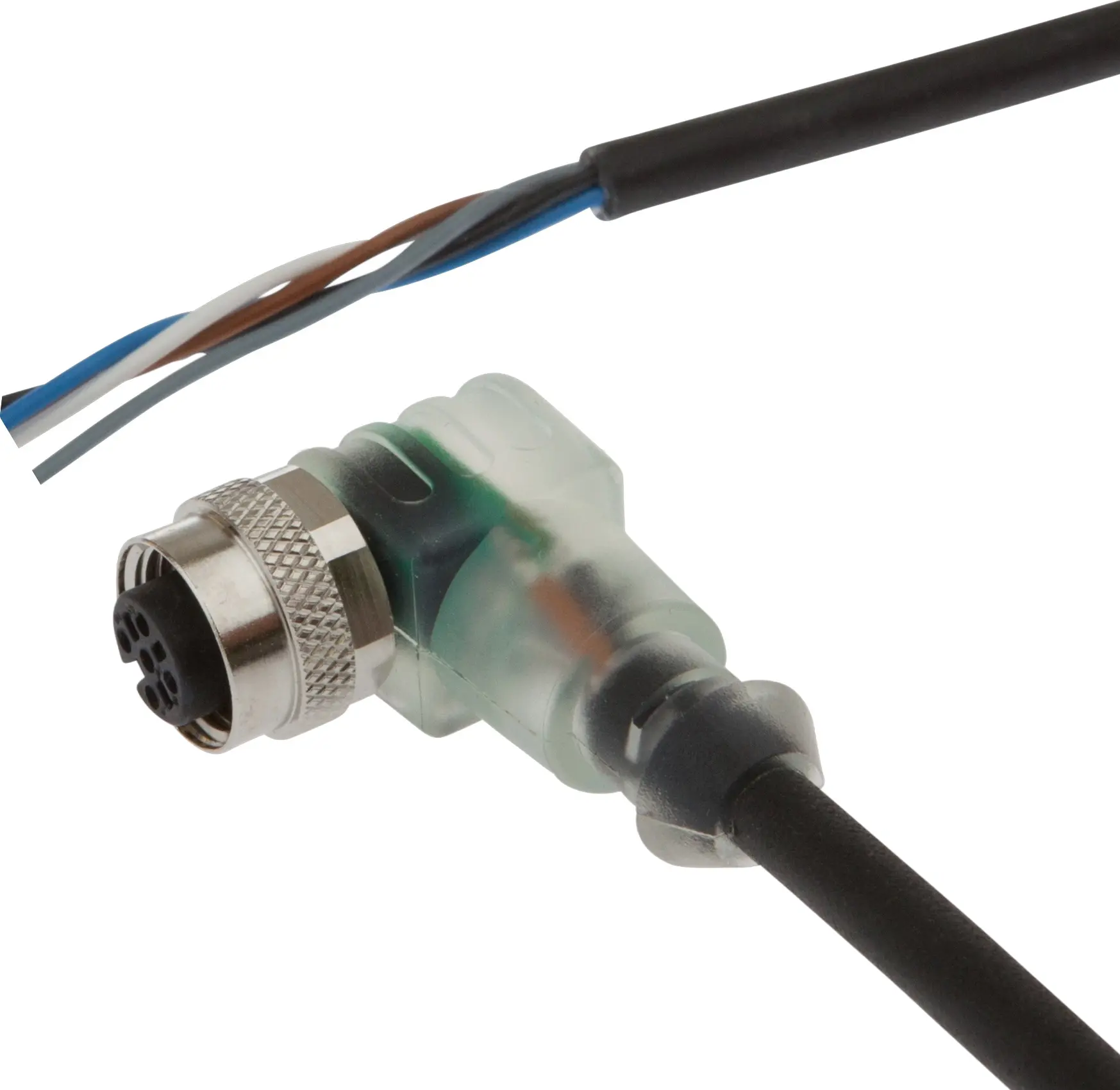 Produktfoto 1 von ipf Electronic VKA00821, Anschlussleitung, 10m, M12 Dose 5polig abgewinkelt