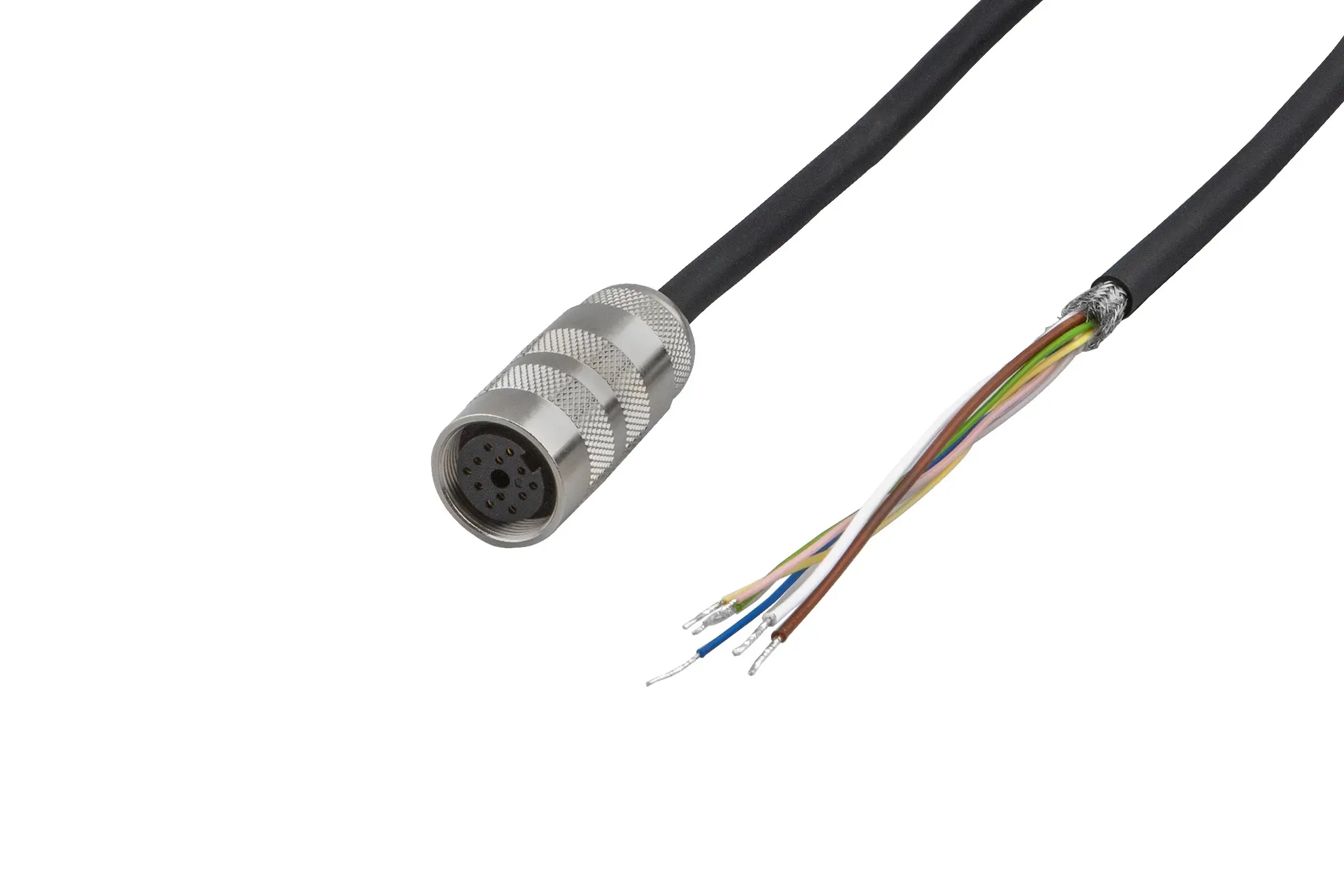 Produktfoto 1 von ipf Electronic VKA05C44, Anschlussleitung, 10m, M16 Dose 12polig gerade