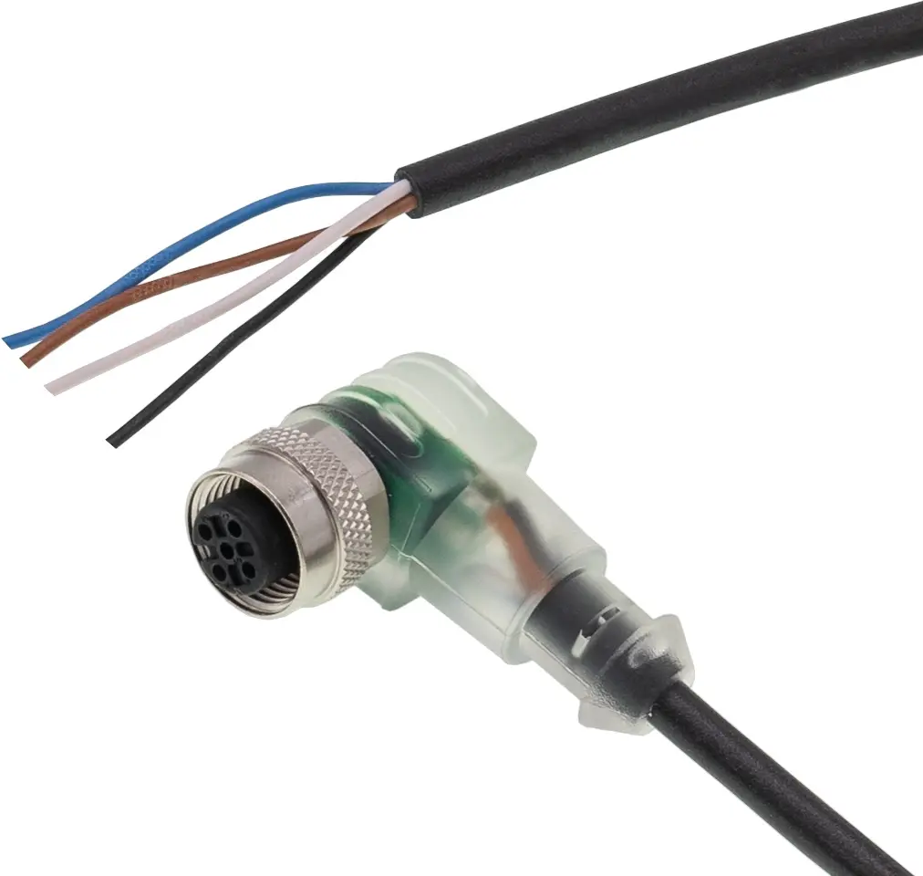 Produktfoto 1 von ipf Electronic VKAE0421, Anschlussleitung, 15m, M12 Dose 4polig abgewinkelt