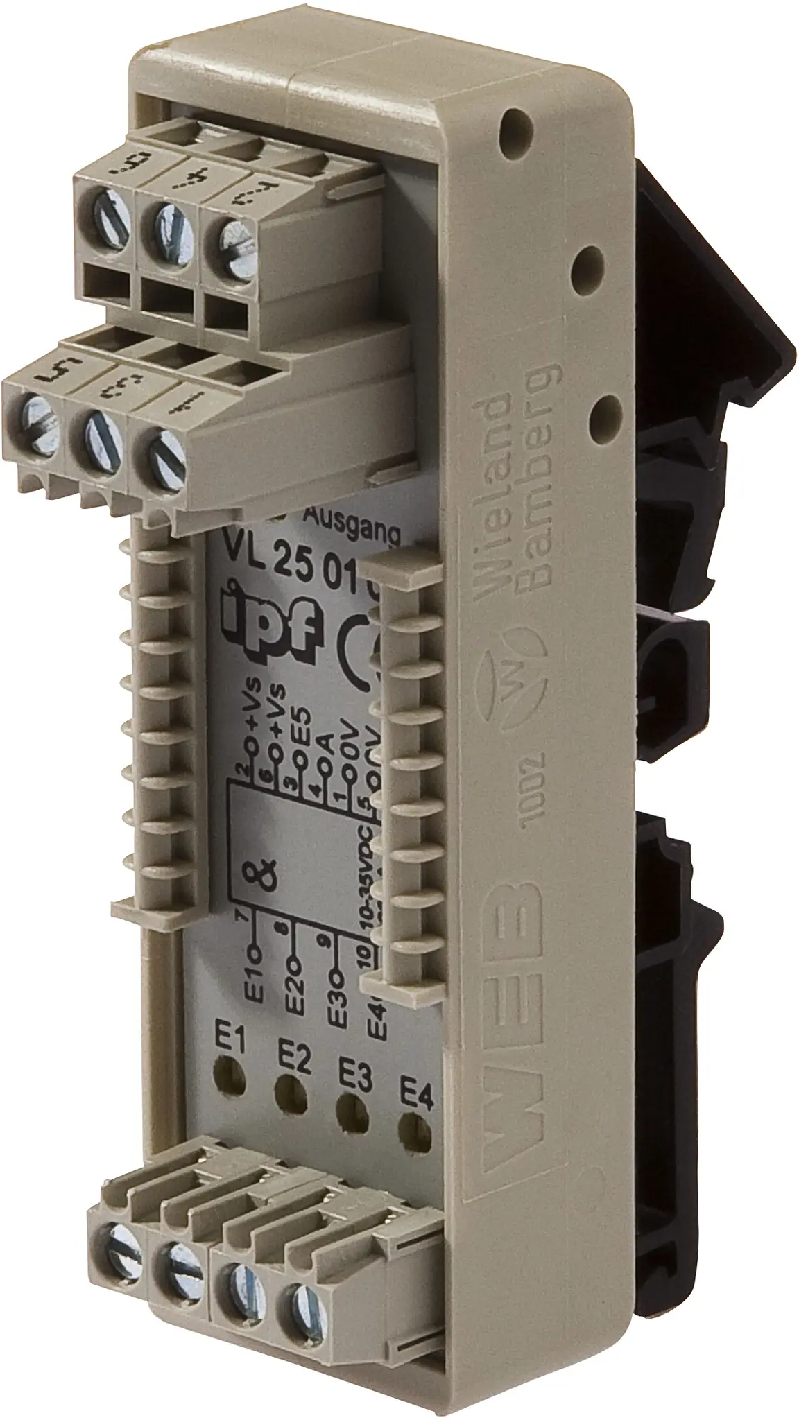 Produktfoto 1 von ipf Electronic VL250100, Logikmodul, 49x80x26mm, UND, 4fach, 10-35V DC