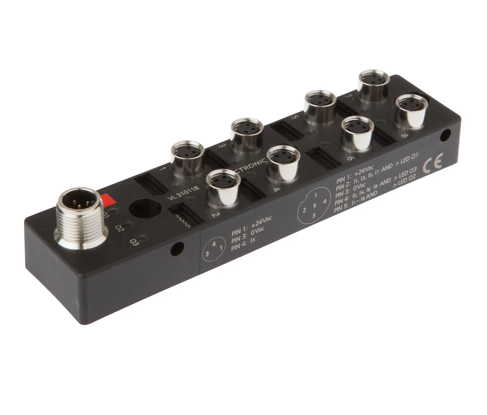 Produktfoto 1 von ipf Electronic VL310118, Logikmodul, 27x130x31mm, UND, 2x4fach, 10-30V DC