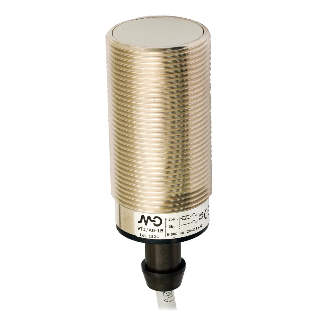 MD Micro Detectors VT2/C0-1B, Induktiver Sensor AC M30 geschirmt NC Kabel 2m