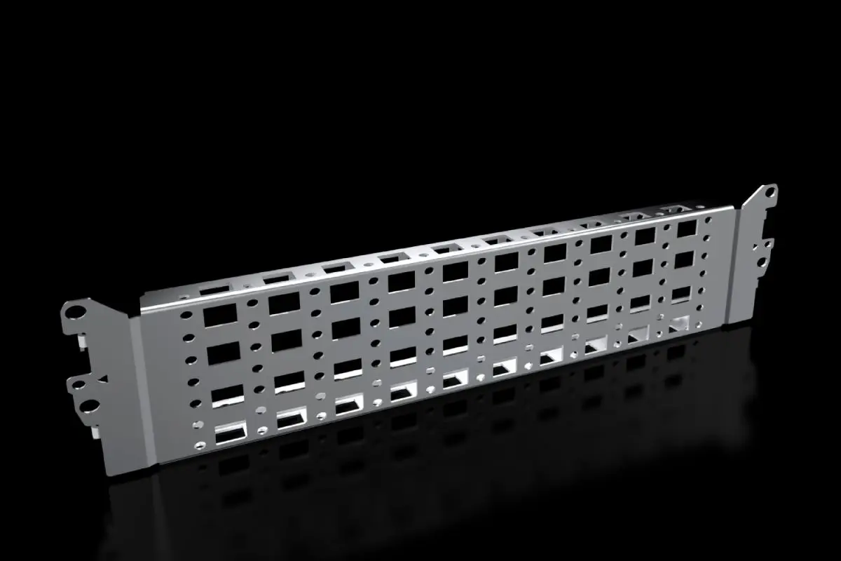Produktfoto 1 von Rittal VX 8100.730, 8100730 Punched section with mounting flange, 23 x 89 mm, stainless steel for VX, VX SE