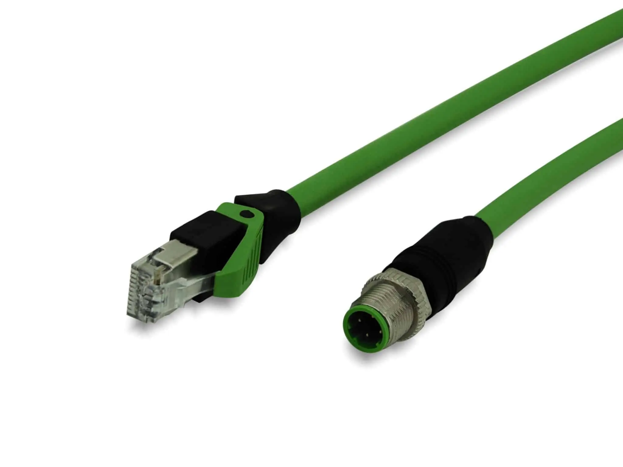 Produktfoto 1 von Thyracont Industrial Ethernet Kabel M12 auf RJ45, 1m