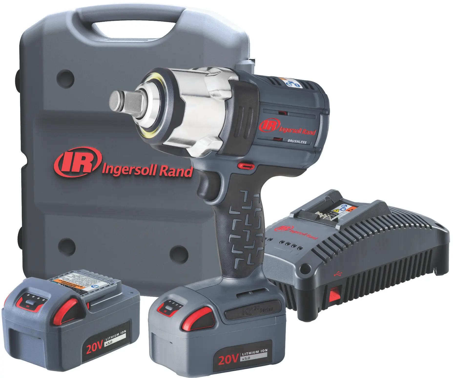 Produktfoto 1 von Ingersoll W7172-K22B-EU, Akku-Ratschenschrauber 3/4" 20V 2x 5,0 Ah +Lader