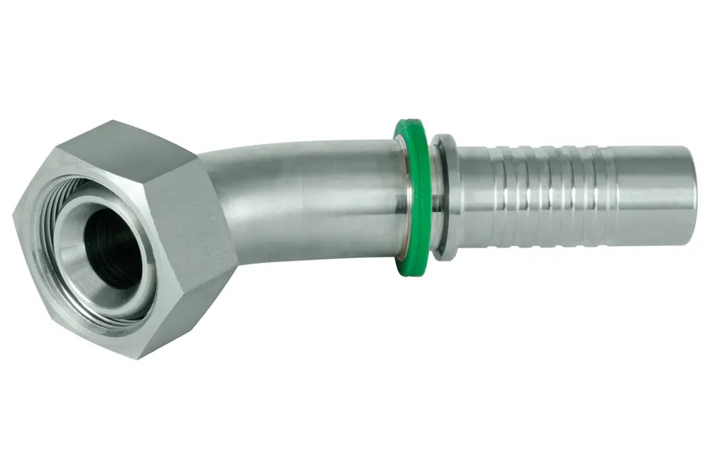 Produktfoto 1 von Indunorm DKM 45° MF 45°,Universaldichtkegel mit Überwurfmutter, P/n: XV45MF45S20