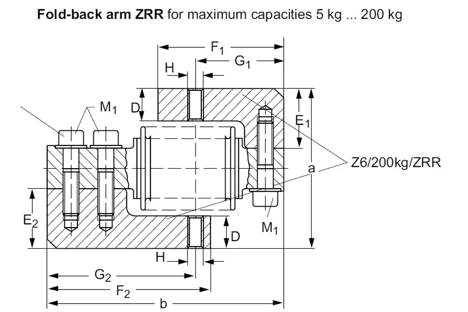Produktfoto 1 von HBM Messtechnik 1-Z6/200KG/ZRR, KRAFTRUECKFUEHRG ROSTFREI