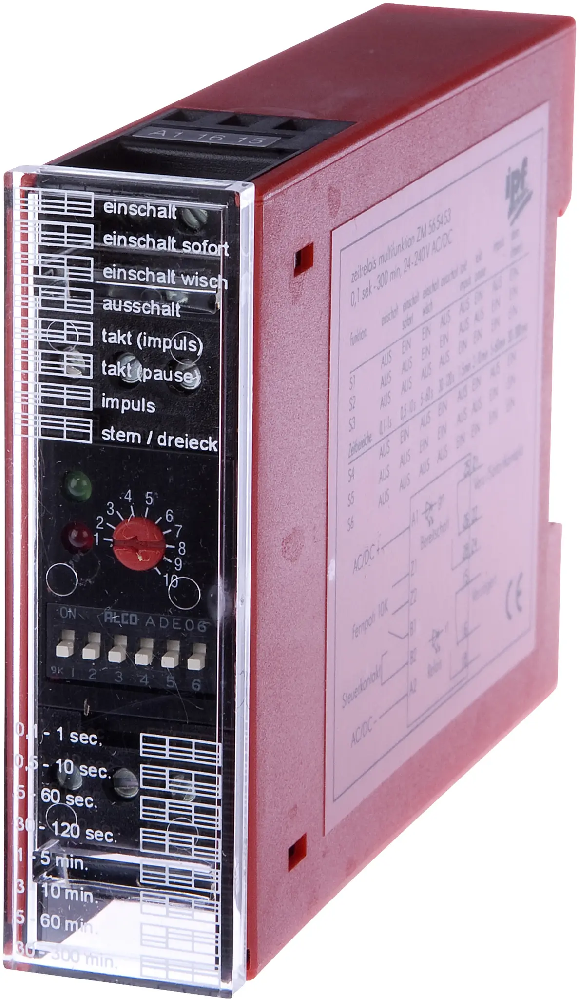 Produktfoto 1 von ipf Electronic ZM565453, Zeitrelais Multifunktion, 75x110x22mm, 0,1-18000s