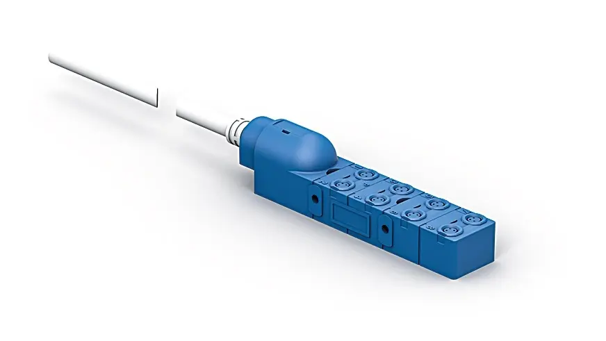 Produktfoto 1 von Wenglor ZAA08R502, Anschlussbox für M8 × 1; 3-polig; 8 Ports