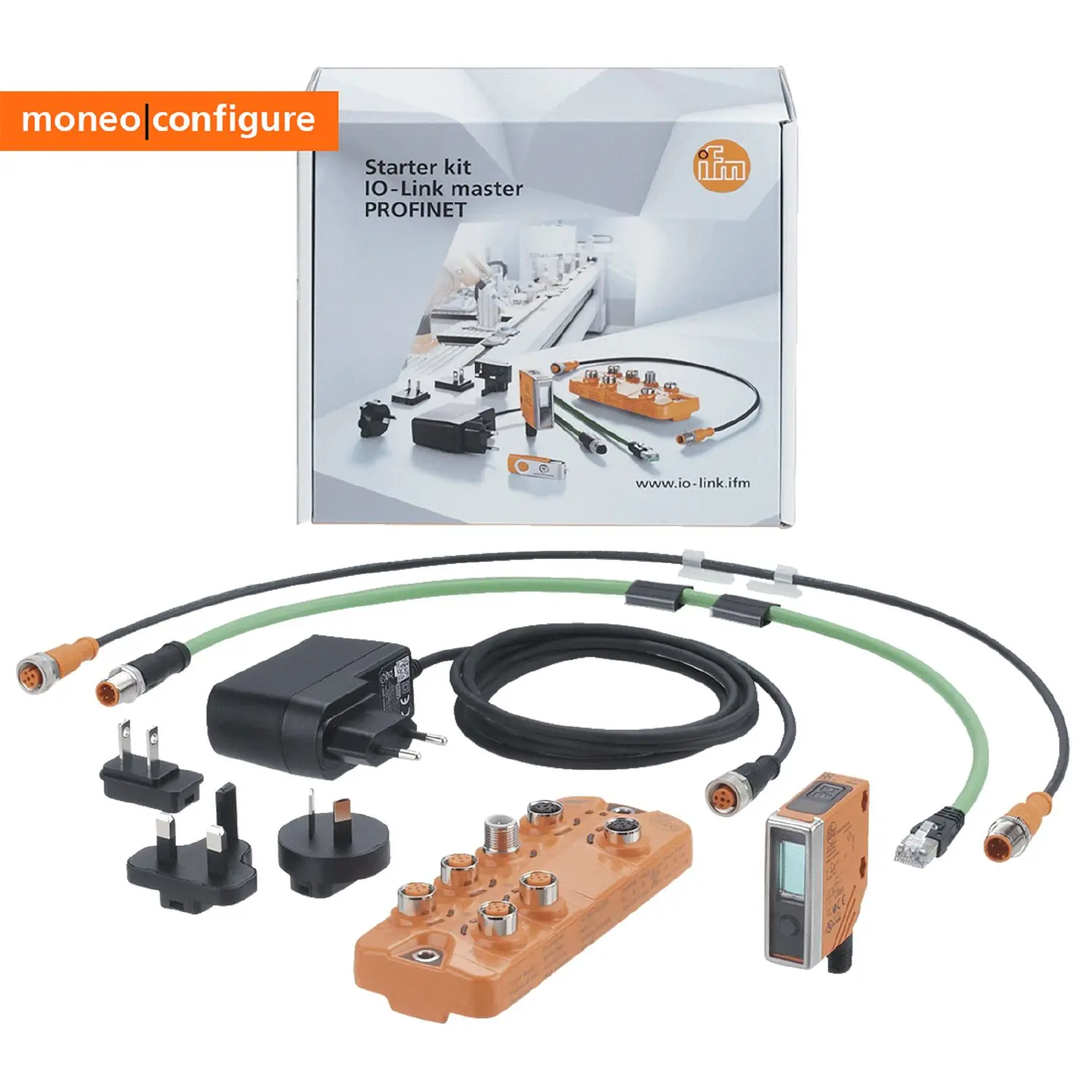 Produktfoto 1 von ifm Electronic ZZ1100 IO Link Master Starterkit PROFINET