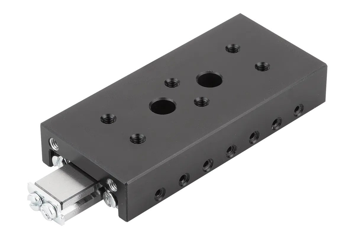 Norelem 21035-030065, Mini-Schlittenführung rollengelagert, Aluminium