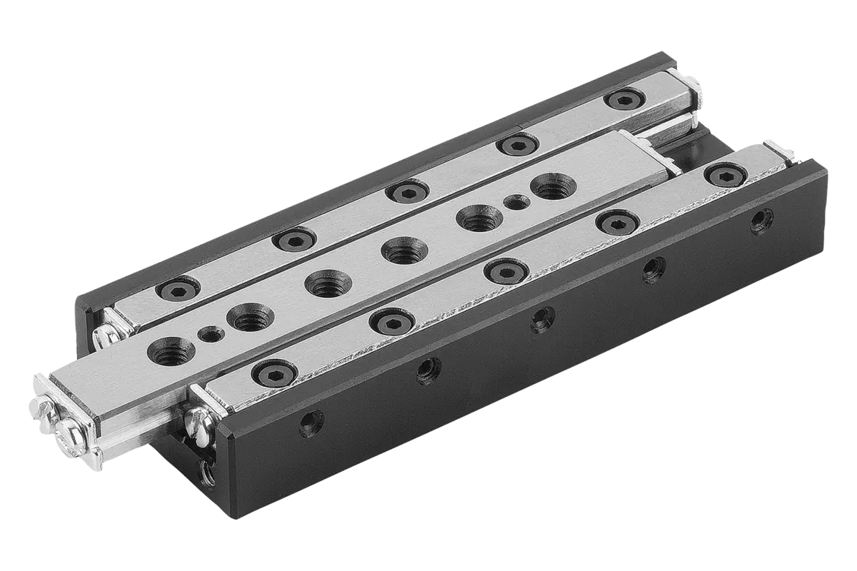 Produktfoto 1 von Norelem 21035-030080, Mini-Schlittenführung rollengelagert, Aluminium