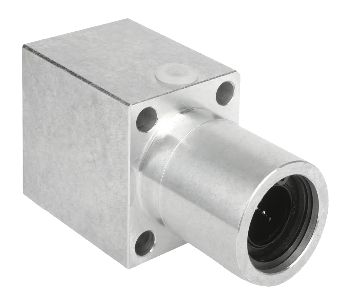 Produktfoto 1 von Norelem 21524-301002, Lineargehäuseeinheit mit Flansch, Aluminium
