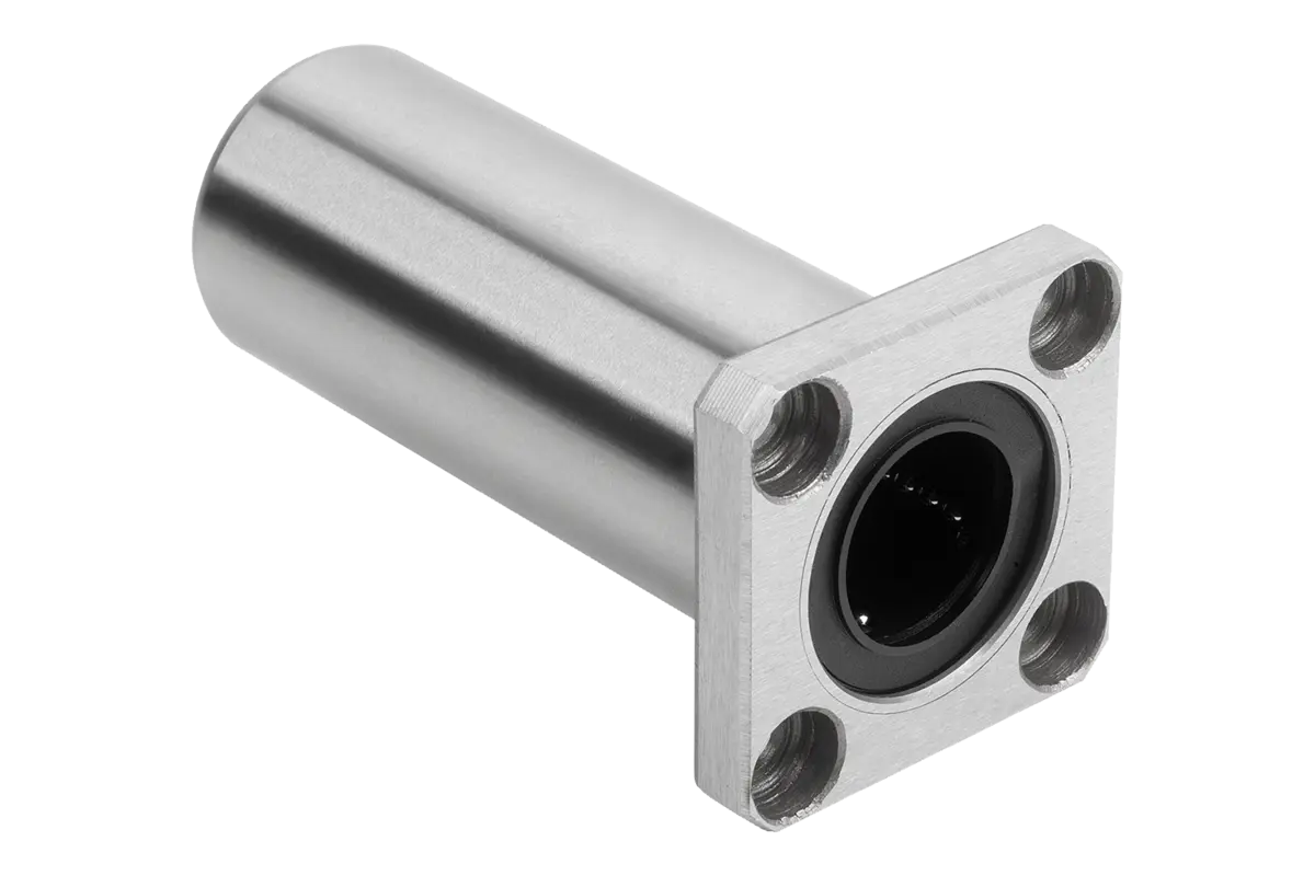 Norelem 21520-01-3002, Linearkugellager mit Flansch, Stahl