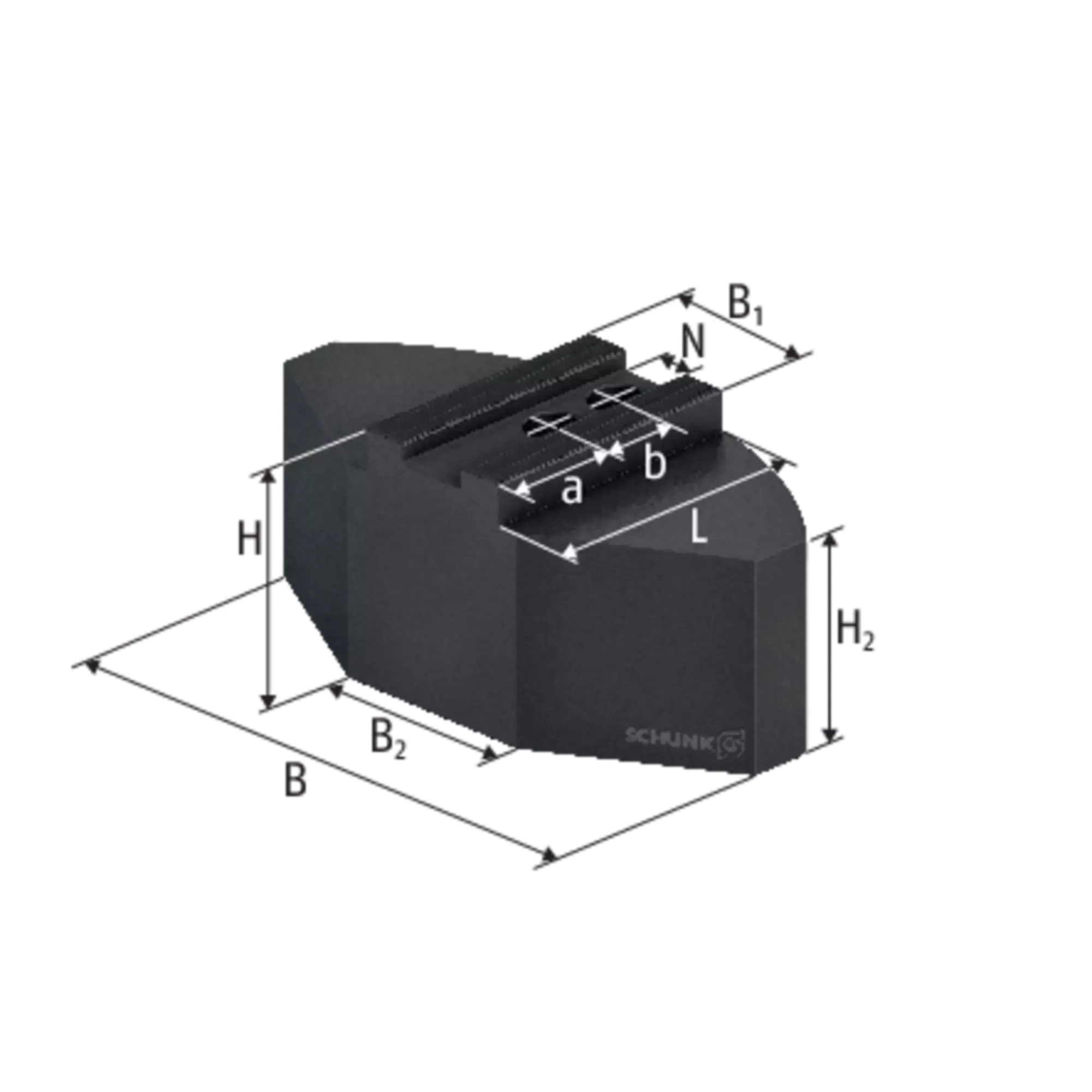 Produktfoto 1 von SCHUNK FR-SM 200, Segmentbacken aus Stahl