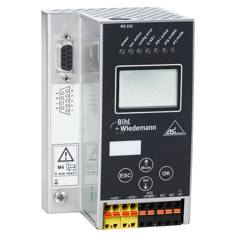 Produktfoto 1 von Bihl Wiedemann BWU1641, ASi-3 Modbus Gateway in Edelstahl, 1 Master