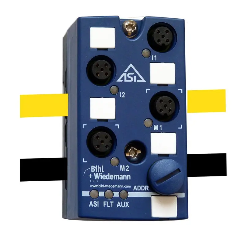 Produktfoto 1 von Bihl Wiedemann BWU2575, ASi-Motor-Modul, IP67, M12 für 24V-Motorrollen, 2M/2I