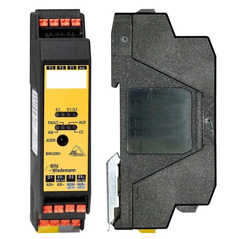 Produktfoto 1 von Bihl Wiedemann BWU2661, ASi-Safety-Eingangsmodul, IP20, 1SI/2O