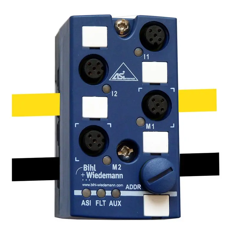 Produktfoto 1 von Bihl Wiedemann BWU3804, ASi Motor Modul, IP67, M12 für 24V Motorrollen, 2M/2I