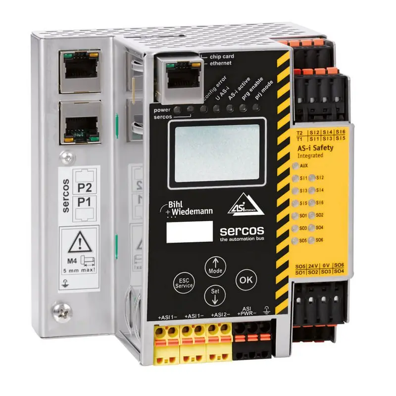 Produktfoto 1 von Bihl Wiedemann BWU2984, ASi-3 sichere Schneider-Antriebe über Sercos Gateway mit integriertem Sicherheitsmonitor
