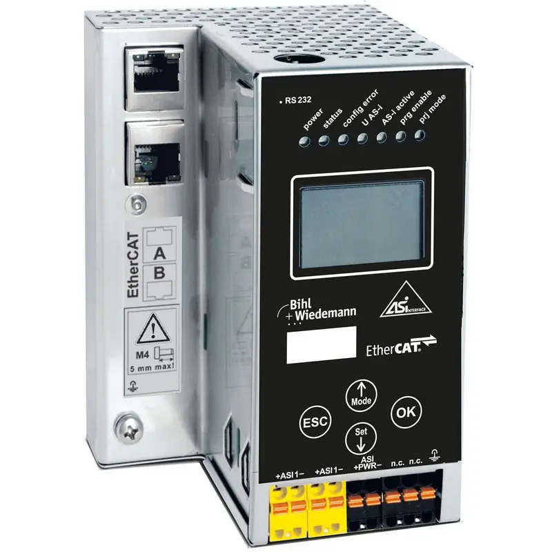 Produktfoto 1 von Bihl Wiedemann BWU2162, ASi-3 EtherCAT-Gateway in Edelstahl, 1 Master
