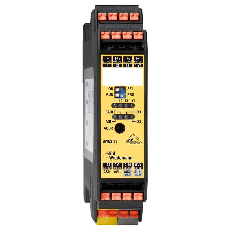 Bihl Wiedemann BWU2173, ASi-Safety-Ausgangsmodul, IP20, 1SO/3I/1EDM