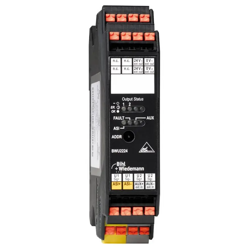 Bihl Wiedemann BWU2224, ASi Analoges Ausgangsmodul, IP20, 2AO (+-10V)