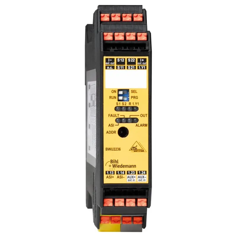 Produktfoto 1 von Bihl Wiedemann BWU2236, ASi-Safety-E/A-Modul, IP20, 1SI/1SRO/1EDM