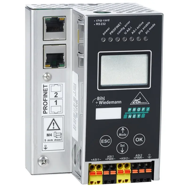 Bihl Wiedemann BWU2239, ASi-3 PROFINET-Gateway in Edelstahl, 2 Master