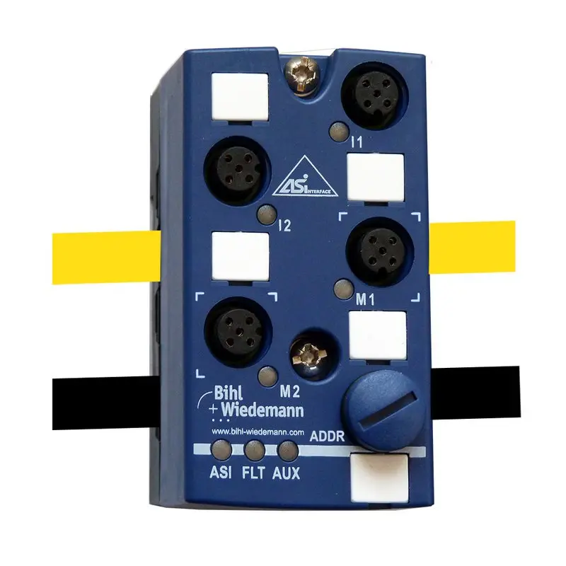 Produktfoto 1 von Bihl Wiedemann BWU2398, ASi-Motormodul, IP67, M12 für 24V-Motorrollen, 2M/2I