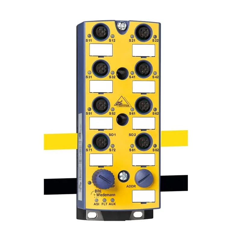 Produktfoto 1 von Bihl Wiedemann BW3490, ASi-Safety-E/A-Modul, IP67, M12, 6-8SI/2SO/16I/16O