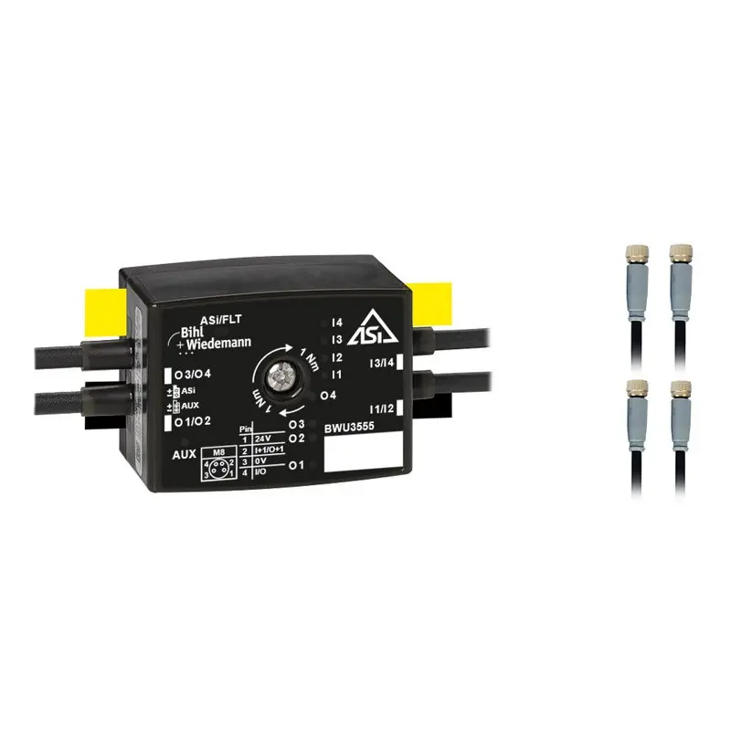 Produktfoto 1 von Bihl Wiedemann BWU3555, Aktiver Verteiler ASi, IP67, 4I/4O