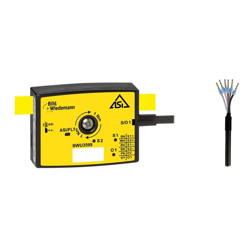 Produktfoto 1 von Bihl Wiedemann BWU3599, Aktiver Verteiler ASi Safety, IP67, 1SI/1O