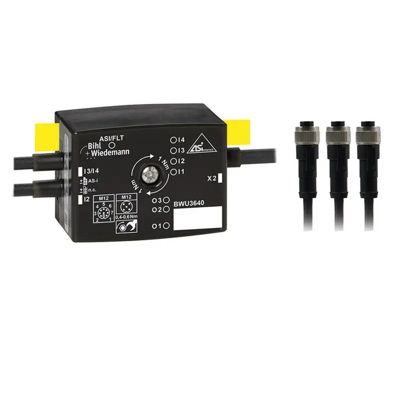 Produktfoto 1 von Bihl Wiedemann BWU3640, Aktiver Verteiler ASi-Motormodul für Lenze Smart Motor, IP67, 1M/3I