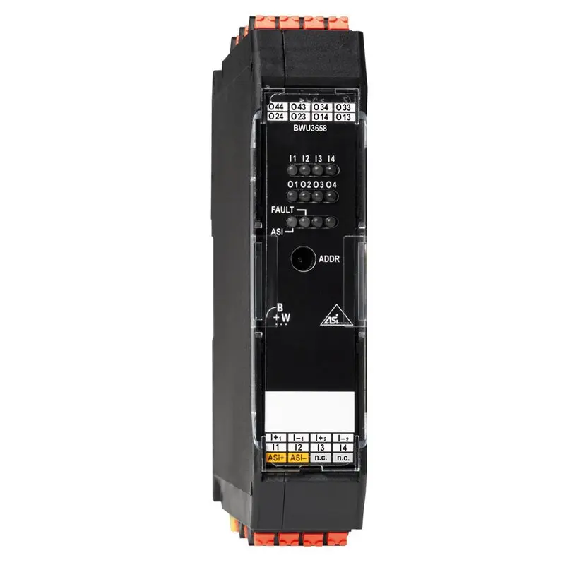 Produktfoto 1 von Bihl Wiedemann BWU3658, ASi Digitales E/A-Modul, IP20, 4I/4RO