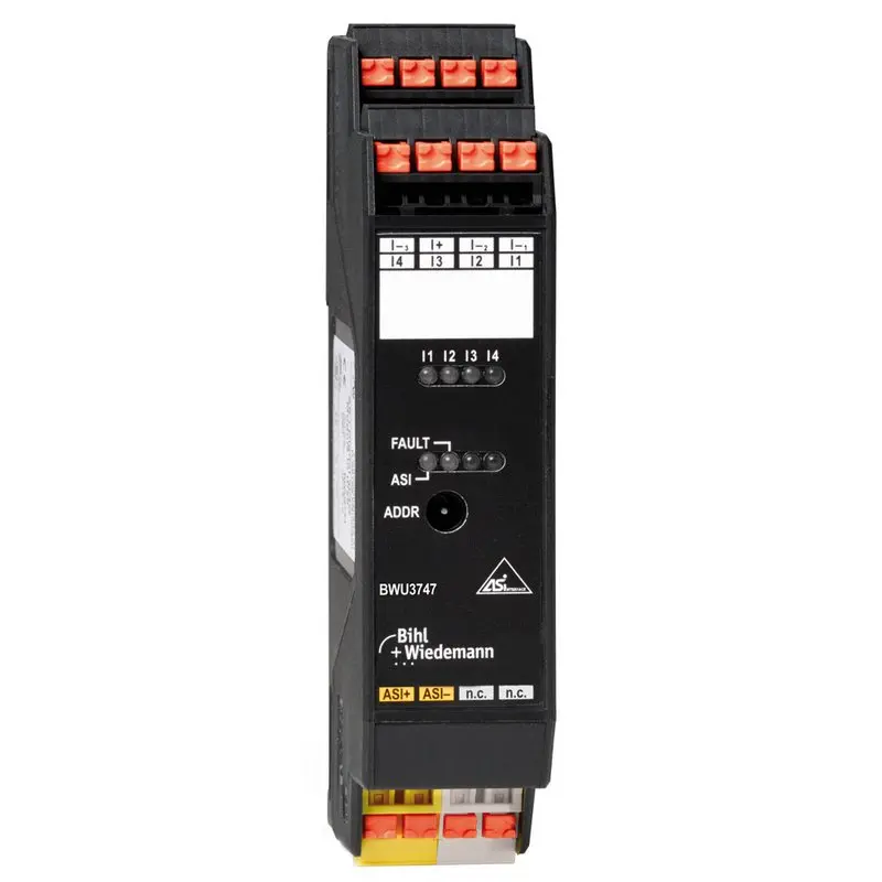 Produktfoto 1 von Bihl Wiedemann BWU3747, ASi Digitales Eingangsmodul, IP20, 4I